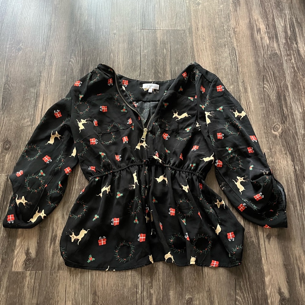 Stella Tweed Christmas Blouse